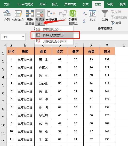 excel画圈怎么画,不及格的成绩、未达标的销售额都可以圈出来