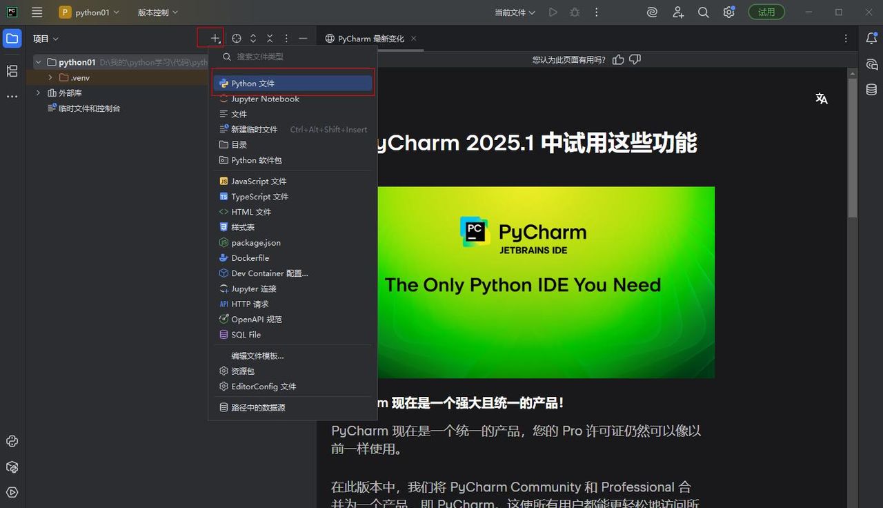 Pycharm的基本功能使用