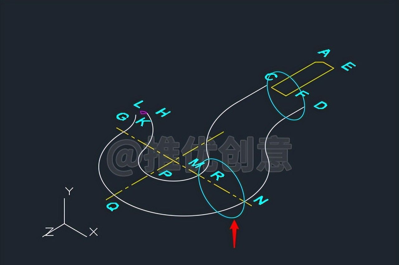 绘制三维吊钩（上） 三维建模 cad画图教程 工程制图 autocad CAD习题