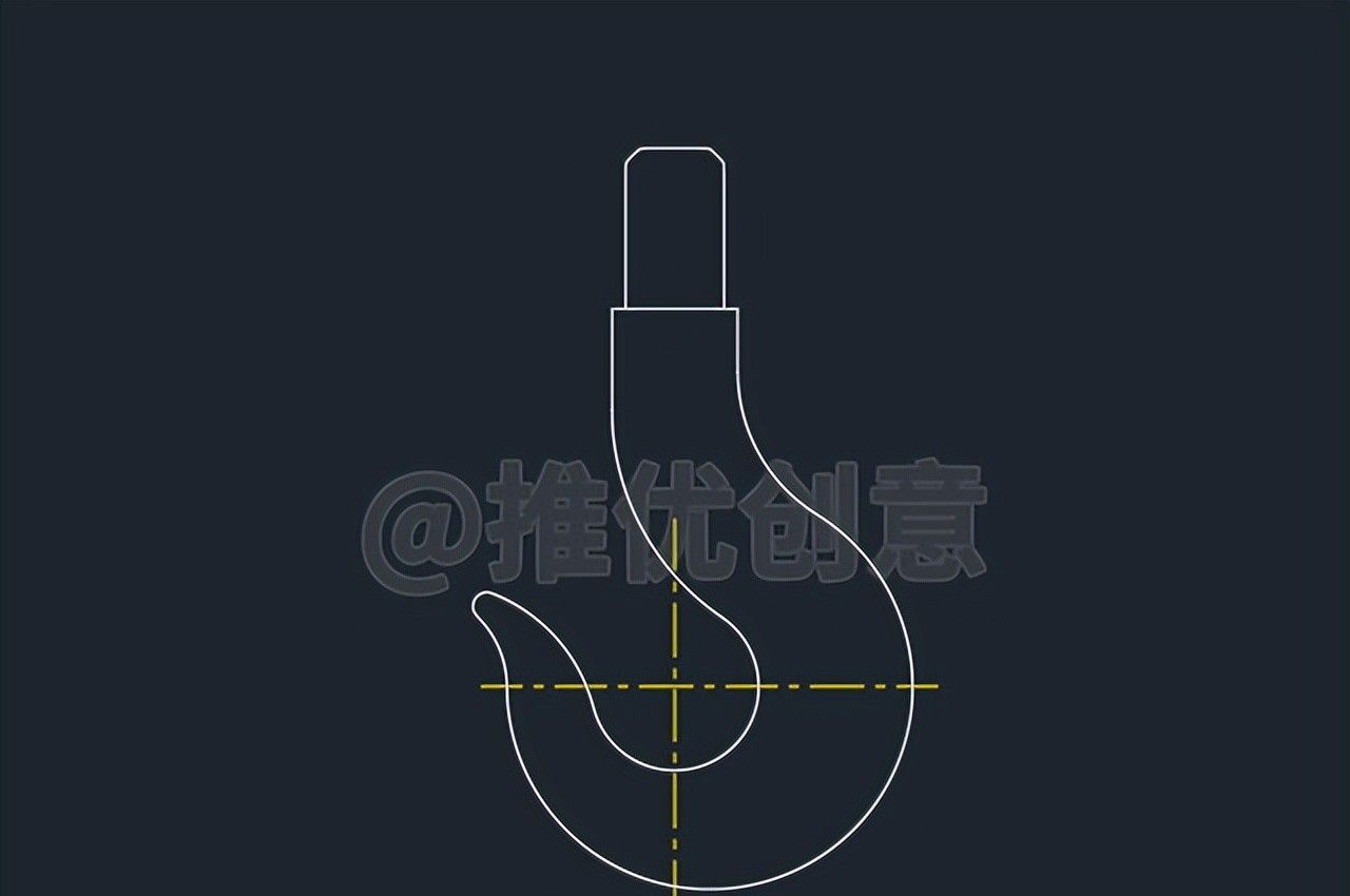 绘制三维吊钩（上） 三维建模 cad画图教程 工程制图 autocad CAD习题