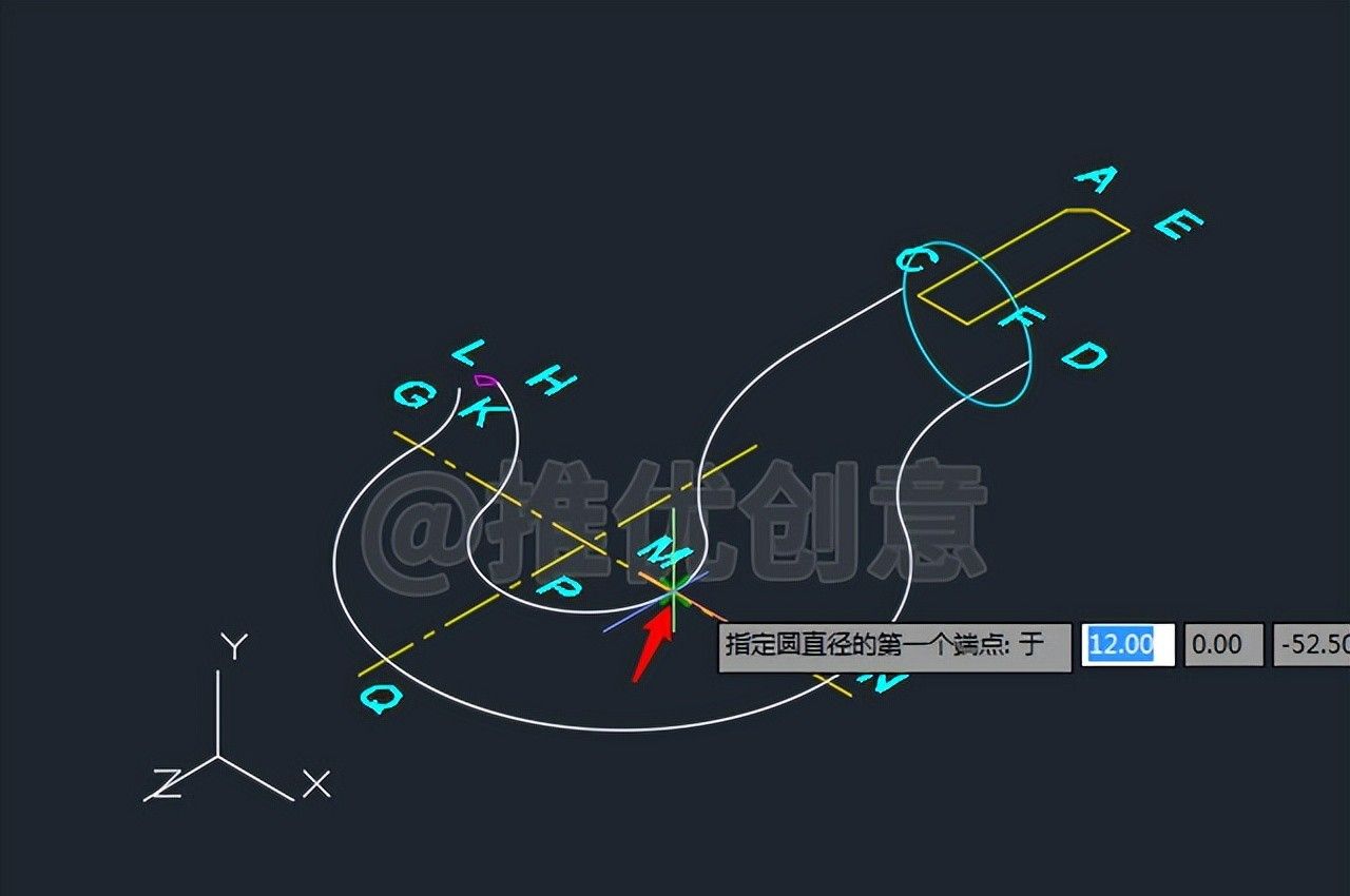 绘制三维吊钩（上） 三维建模 cad画图教程 工程制图 autocad CAD习题