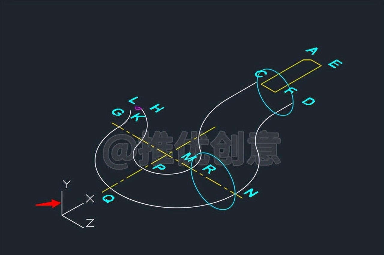 绘制三维吊钩（上） 三维建模 cad画图教程 工程制图 autocad CAD习题