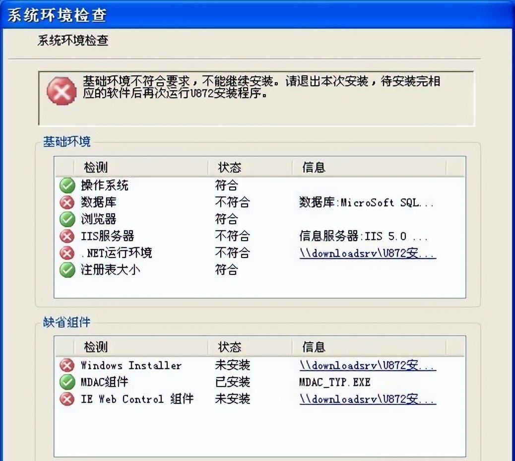 用友U872 安装手册