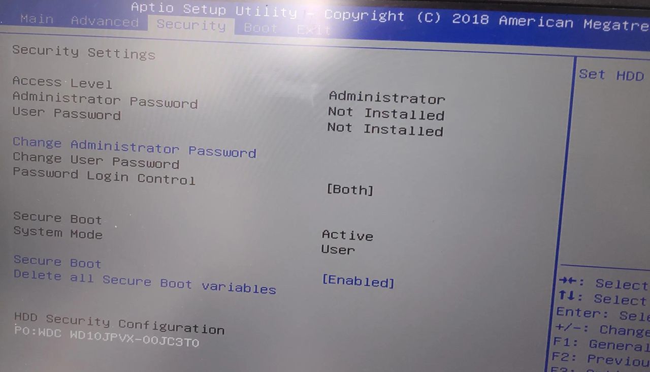 Bios配置-Security - 鹿快