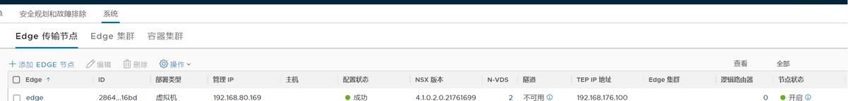NSX-T4.x系列测试之07 edge节点及集群配置