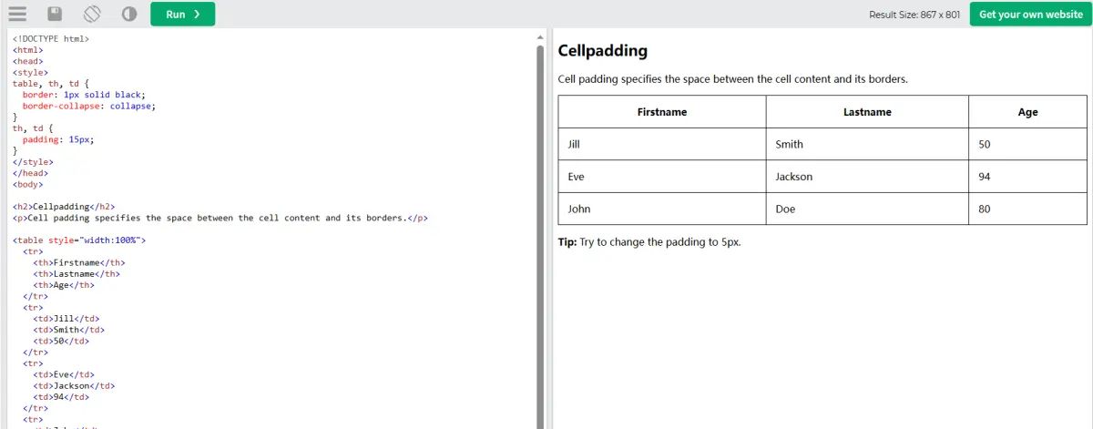 【html学习笔记14】- 表格