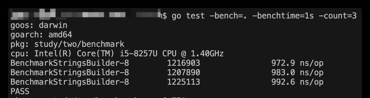 Go语言使用benchmark进行性能测试