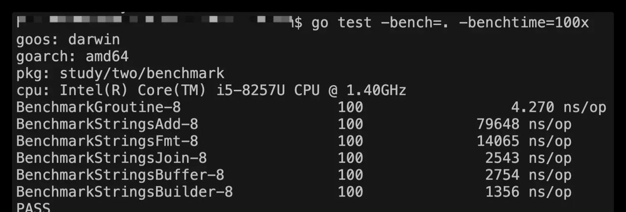 Go语言使用benchmark进行性能测试