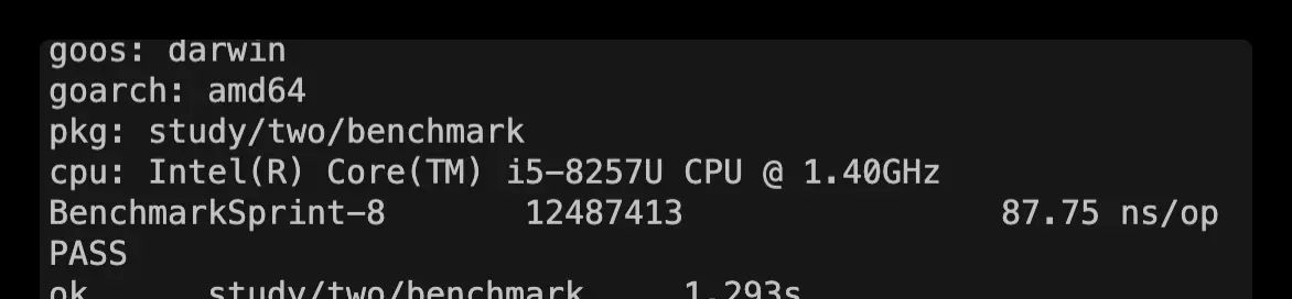 Go语言使用benchmark进行性能测试