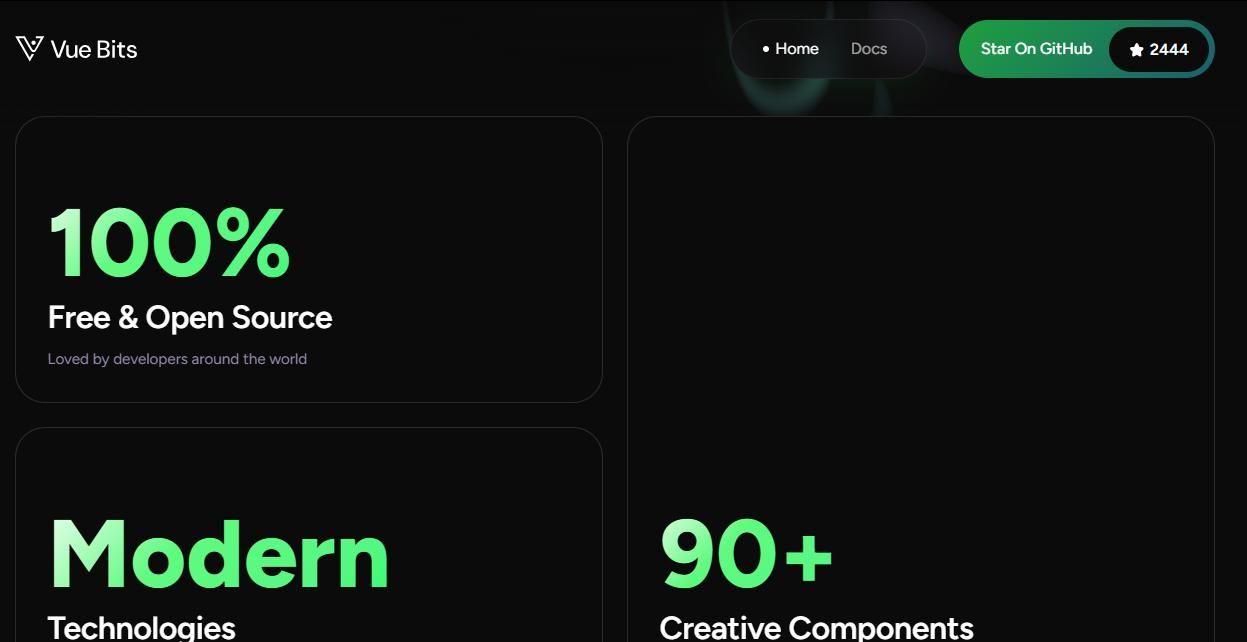 推荐一款开源免费的动画组件库,Vue-Bits,动画丝滑又好看 - 鹿快