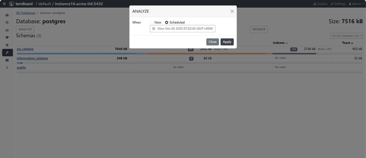 temBoard:一款开源PostgreSQL运维管理平台