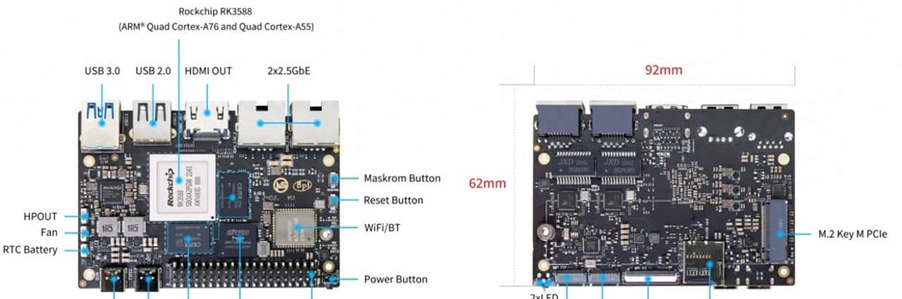 香蕉派 Banana Pi BPI-M7 瑞芯微RK3588开发板评测 - 鹿快