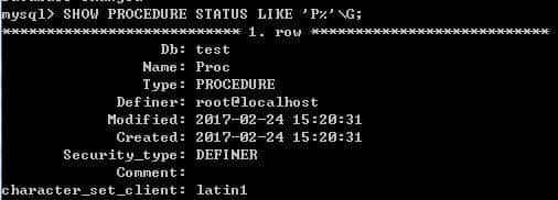 MySQL中的存储过程和函数