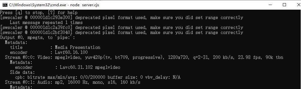 将摄像头视频流从Rtsp协议转为websocket协议