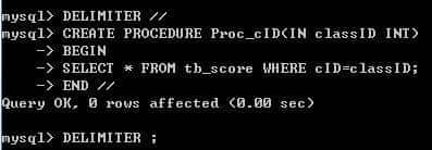 MySQL中的存储过程和函数
