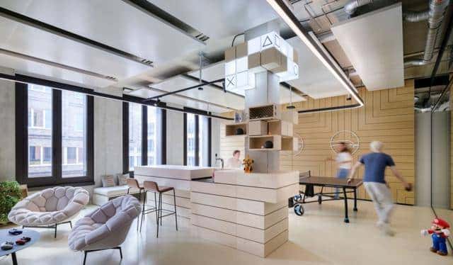 办公楼装修:色彩导航办公空间 用色块定义工作行为模式