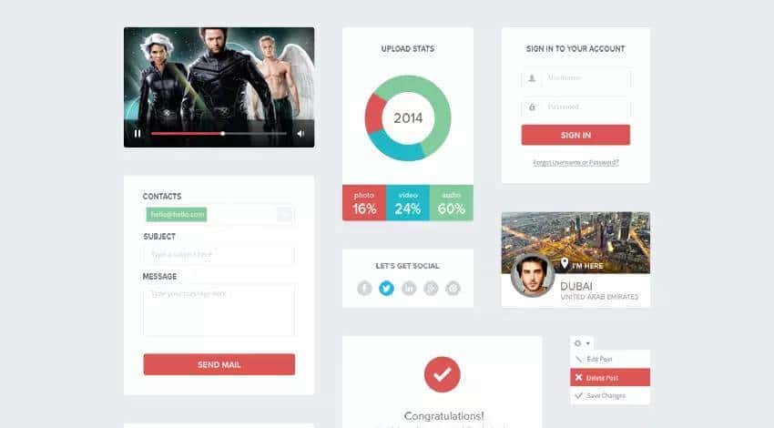 上手可用!25款新鲜出炉的精选免费UI KIT 推荐