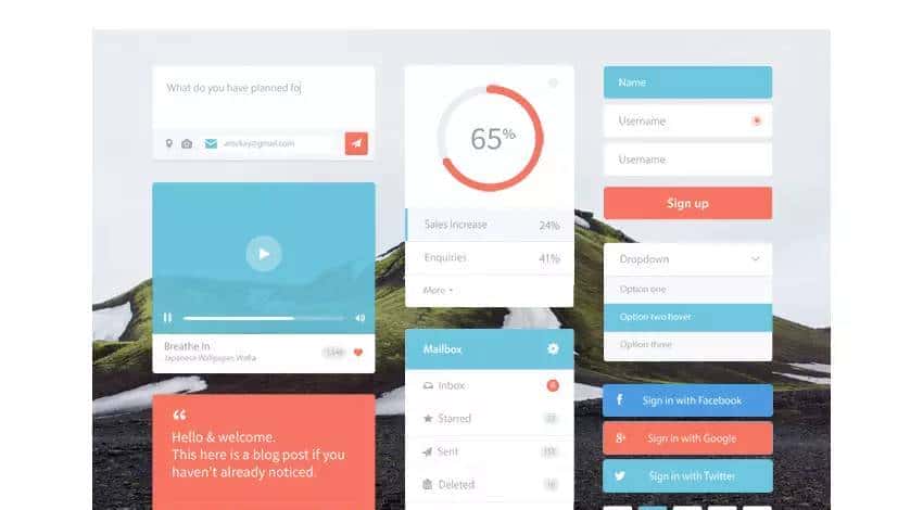 上手可用!25款新鲜出炉的精选免费UI KIT 推荐