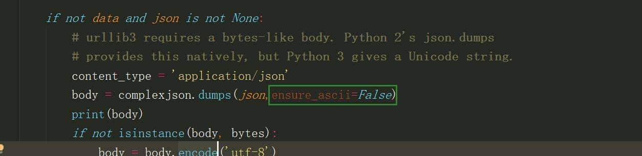 requests (三):json 请求中中文乱码处理