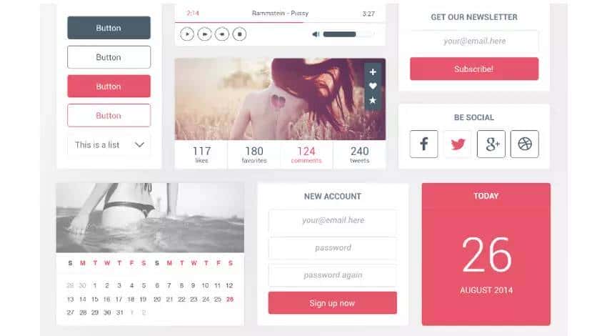 上手可用!25款新鲜出炉的精选免费UI KIT 推荐