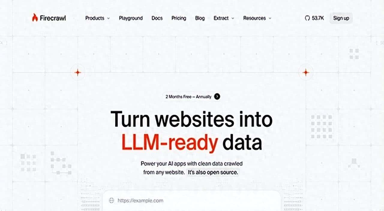 Github 53.7K!Firecrawl一键把网站变成干净 LLM 语料
