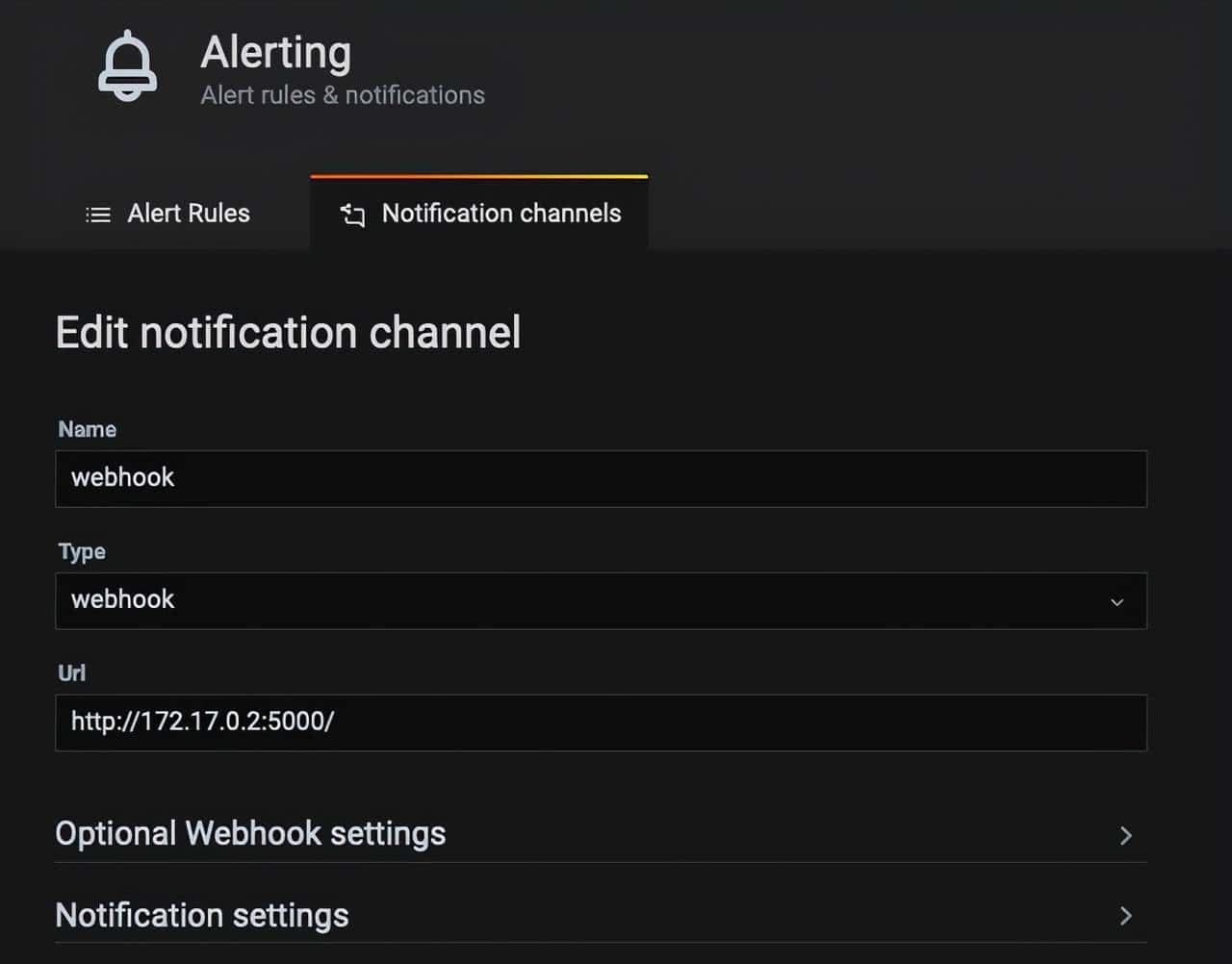 grafana使用webhook告警
