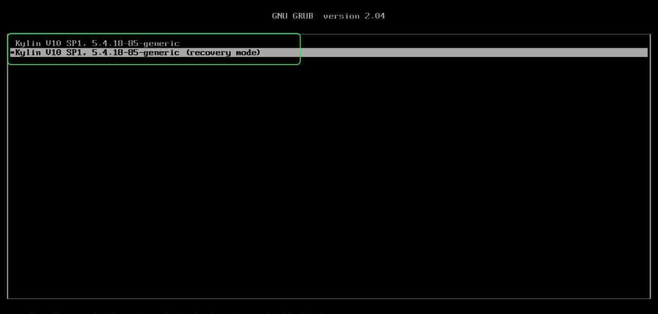 国产银河麒麟系统V10忘记密码重置密码