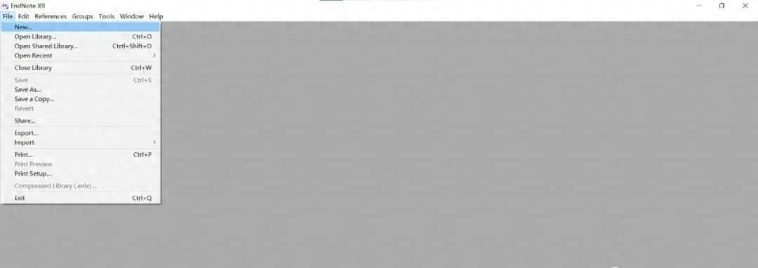 Endnote新建库,文献引用文献文档下载,导入文献引用和文献文档