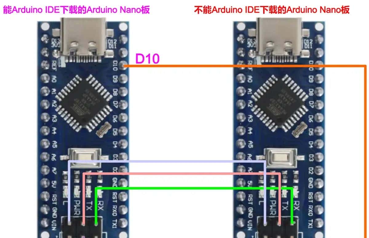 如何用Arduino Nano/UNO R3开发板给另一个Arduino IDE不能下载的Arduino Nano/UNO R3开发板重新烧录引导程序bootlaoder