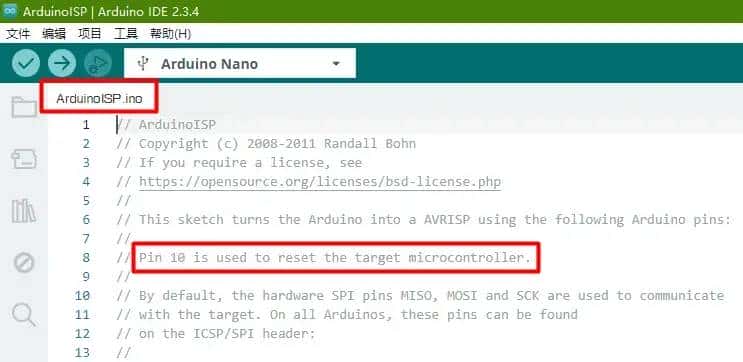 如何用Arduino Nano/UNO R3开发板给另一个Arduino IDE不能下载的Arduino Nano/UNO R3开发板重新烧录引导程序bootlaoder