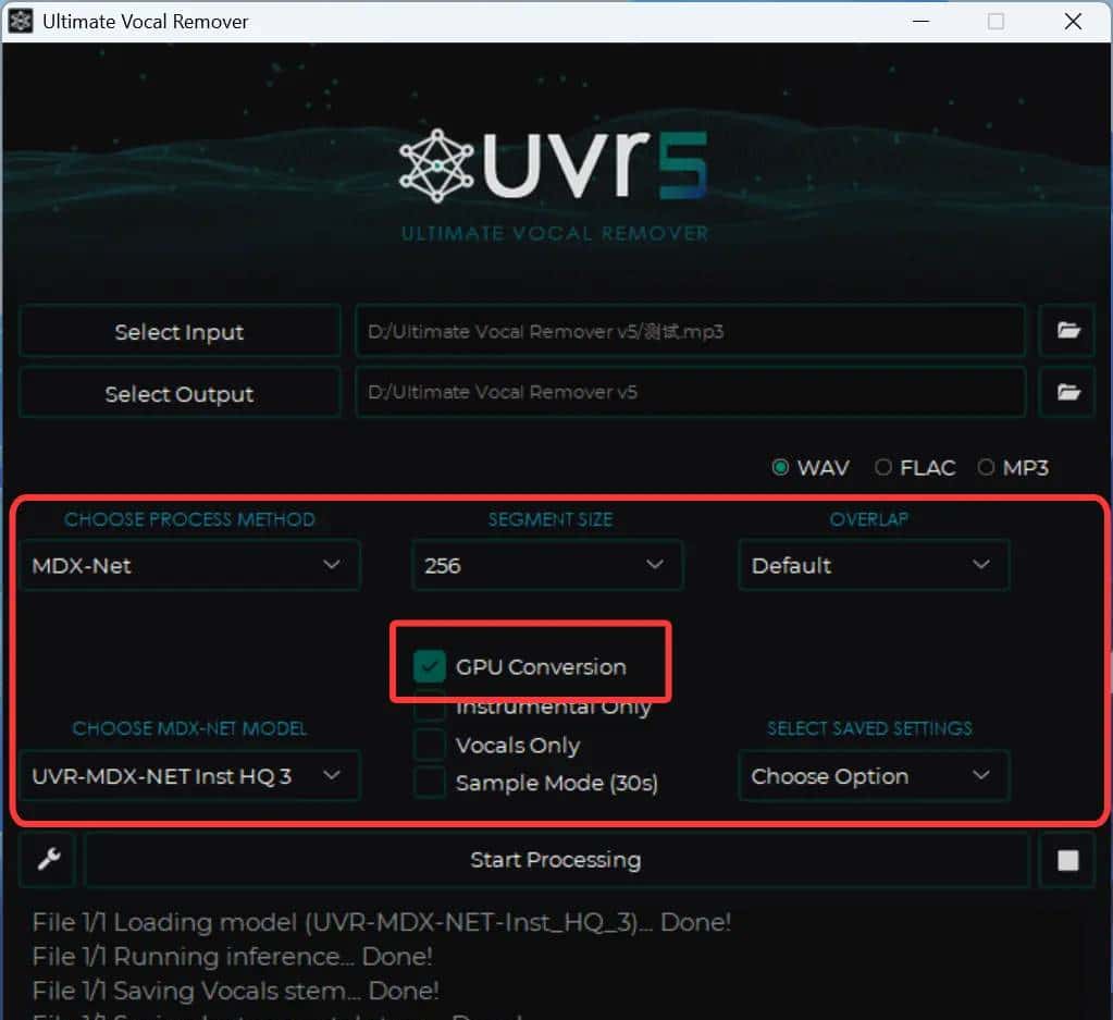 Ai音频分离神器!UVR5,一键分离人声与伴奏,免费开源