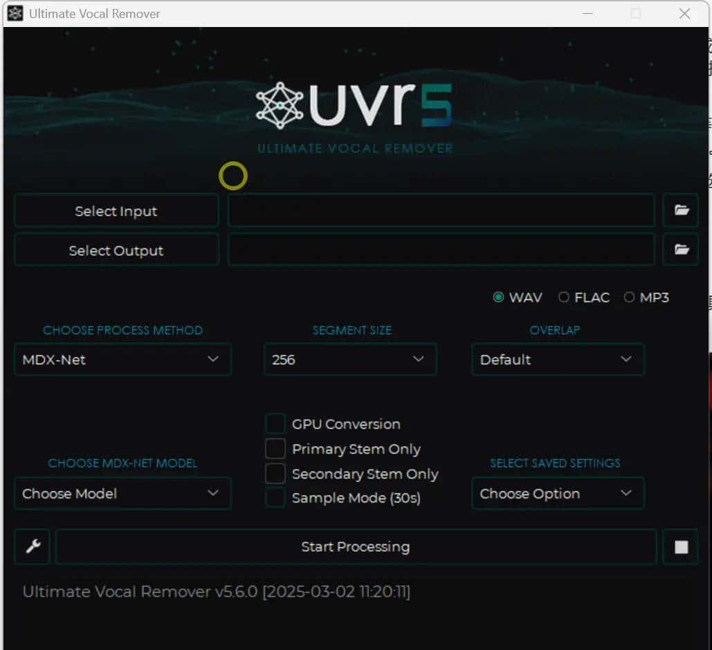 Ai音频分离神器!UVR5,一键分离人声与伴奏,免费开源 - 鹿快
