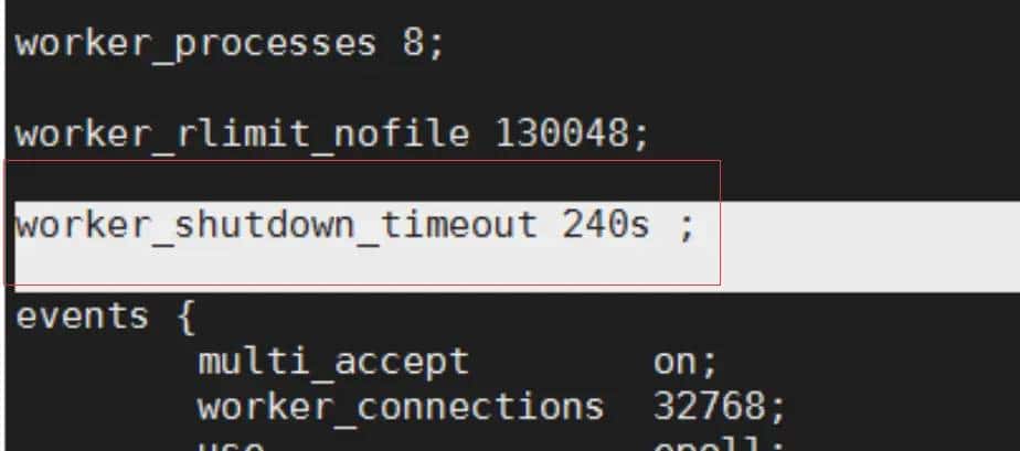 【nginx】nginx: worker process is shutting down