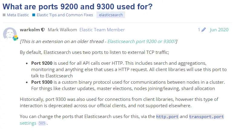 【es】关于elasticsearch 9200端口和9300端口区别 - 鹿快