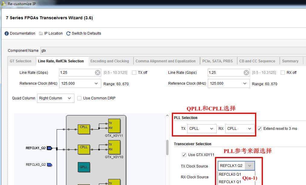 Xiinx 7系列FPGA收发器架构之共享功能（二）