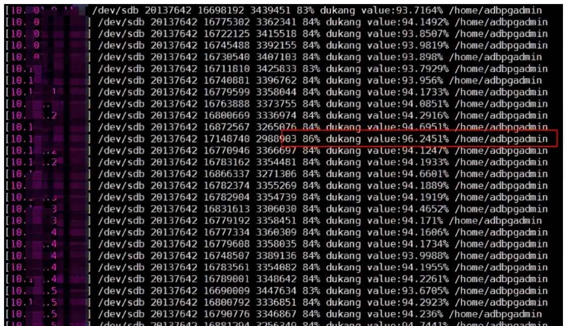 ADBPG&Greenplum 成本优化之磁盘水位管理
