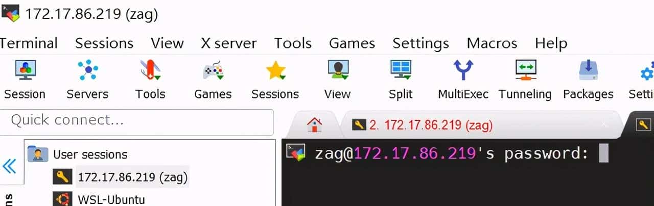 使用SSH终端连接WSL