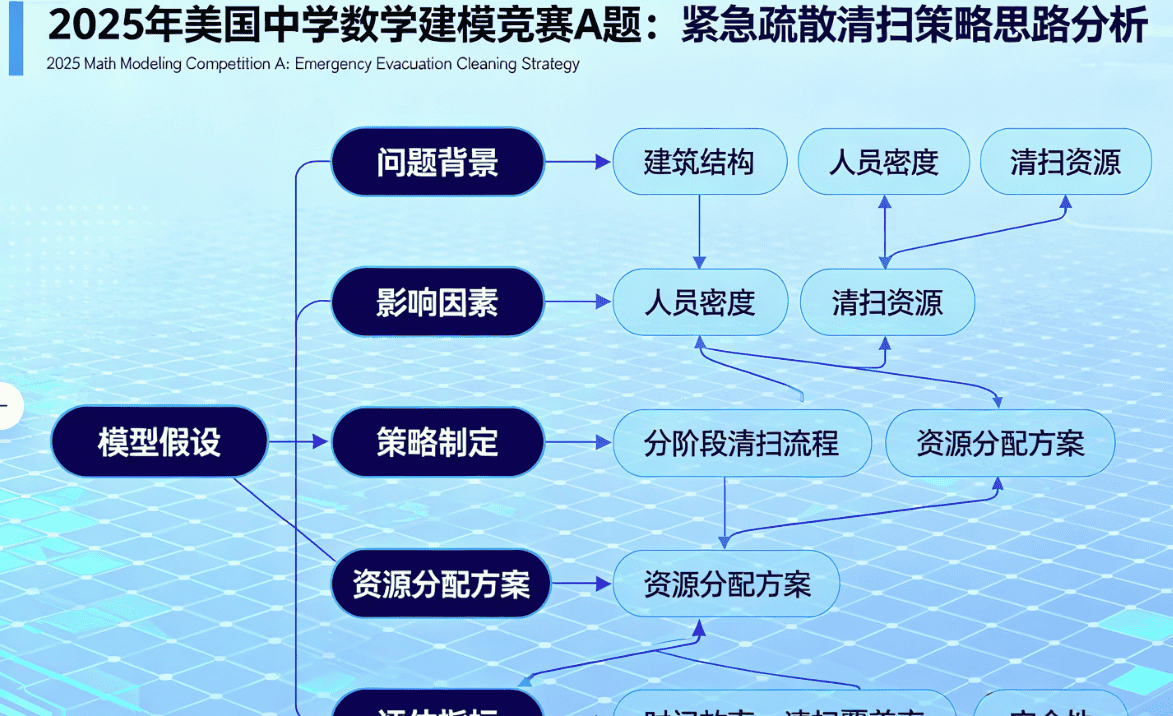 【思路+数据采集+代码】2025年美国中学数学建模竞赛A题:紧急疏散清扫策略 - 鹿快