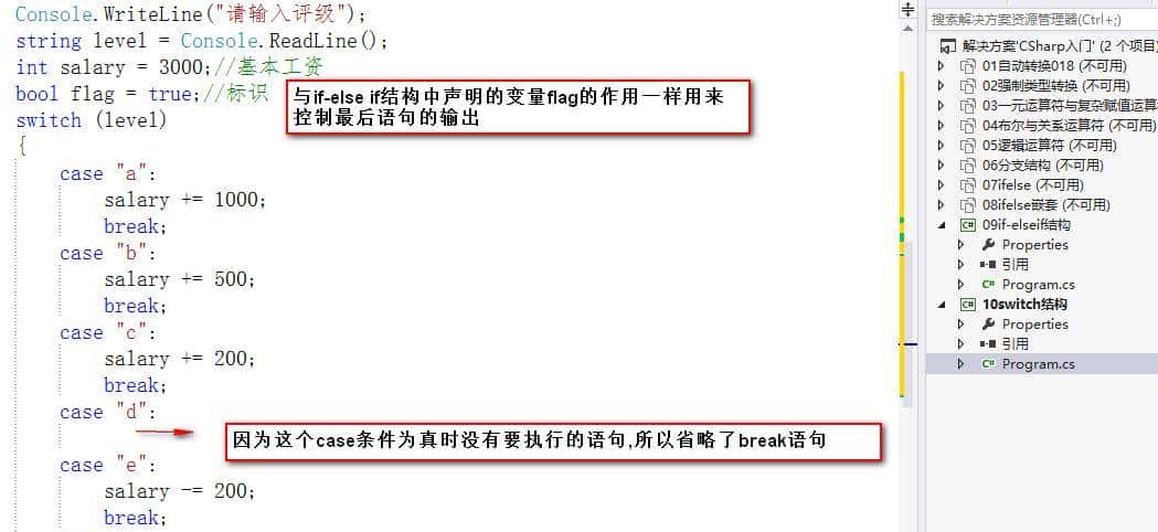 C#-选择(分支)结构 switch-case 029