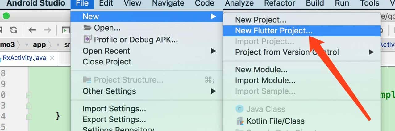 创建属于自己的第一个flutter项目