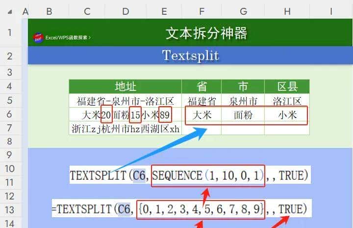 文本拆分神器:Textsplit|提取文字/数字/字母,随意拆!Wps函数