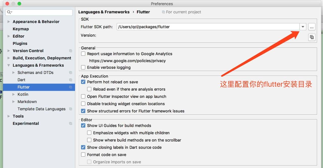 创建属于自己的第一个flutter项目