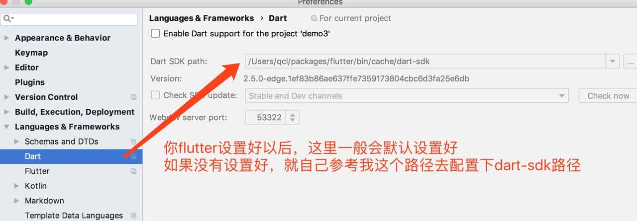 创建属于自己的第一个flutter项目