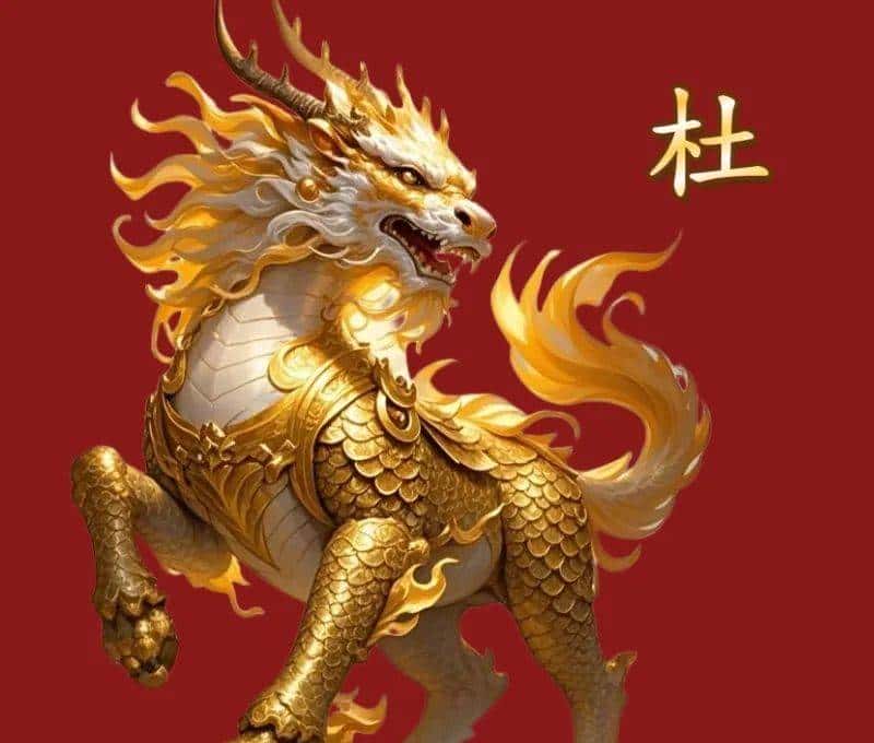 2025姓氏微信头像「麒麟送财」姜、蔺、斌、郑、杜、党、代、朱、