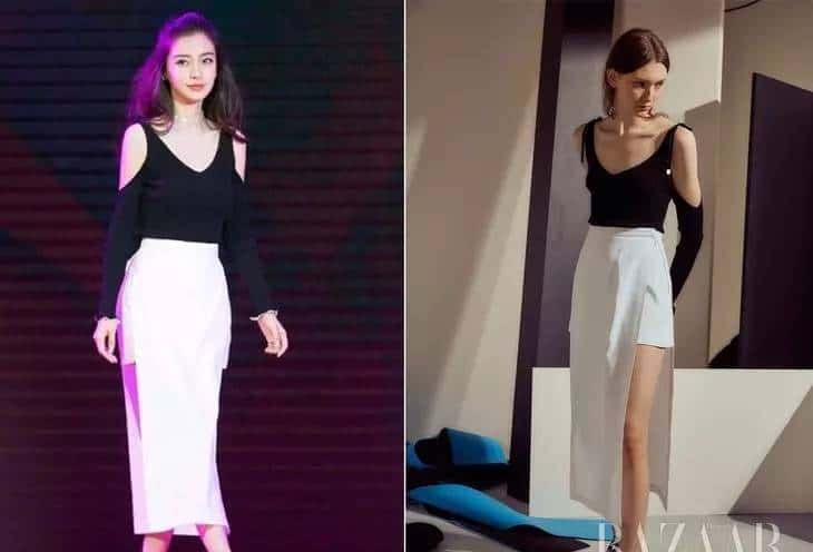 是唐艺昕的蓝纱裙仙气十足,还是杨颖的黑白裙更优雅?