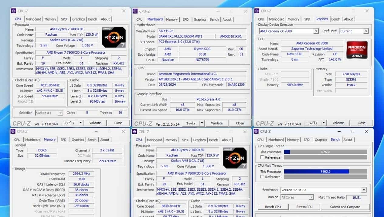 蓝宝石AMD RADEON Pulse 脉动 B650M WIFI主板评测:能打能超的性价比之王
