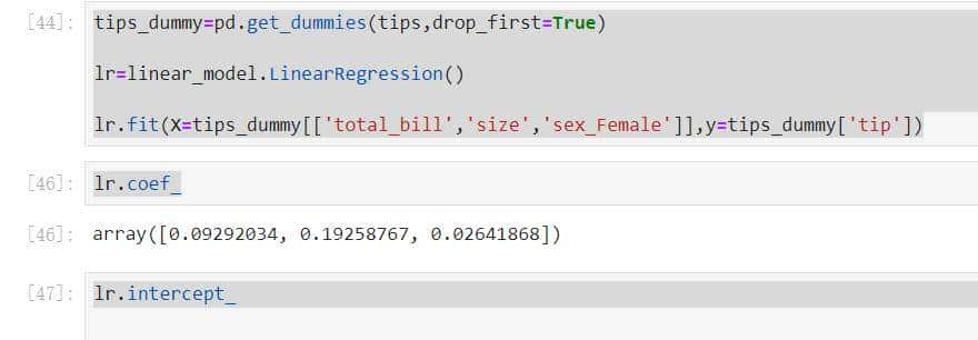python机器学习:线性回归中的哑变量转换