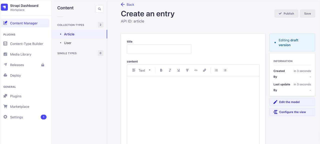 Strapi只需几分钟就可以打造一款CMS内容管理系统