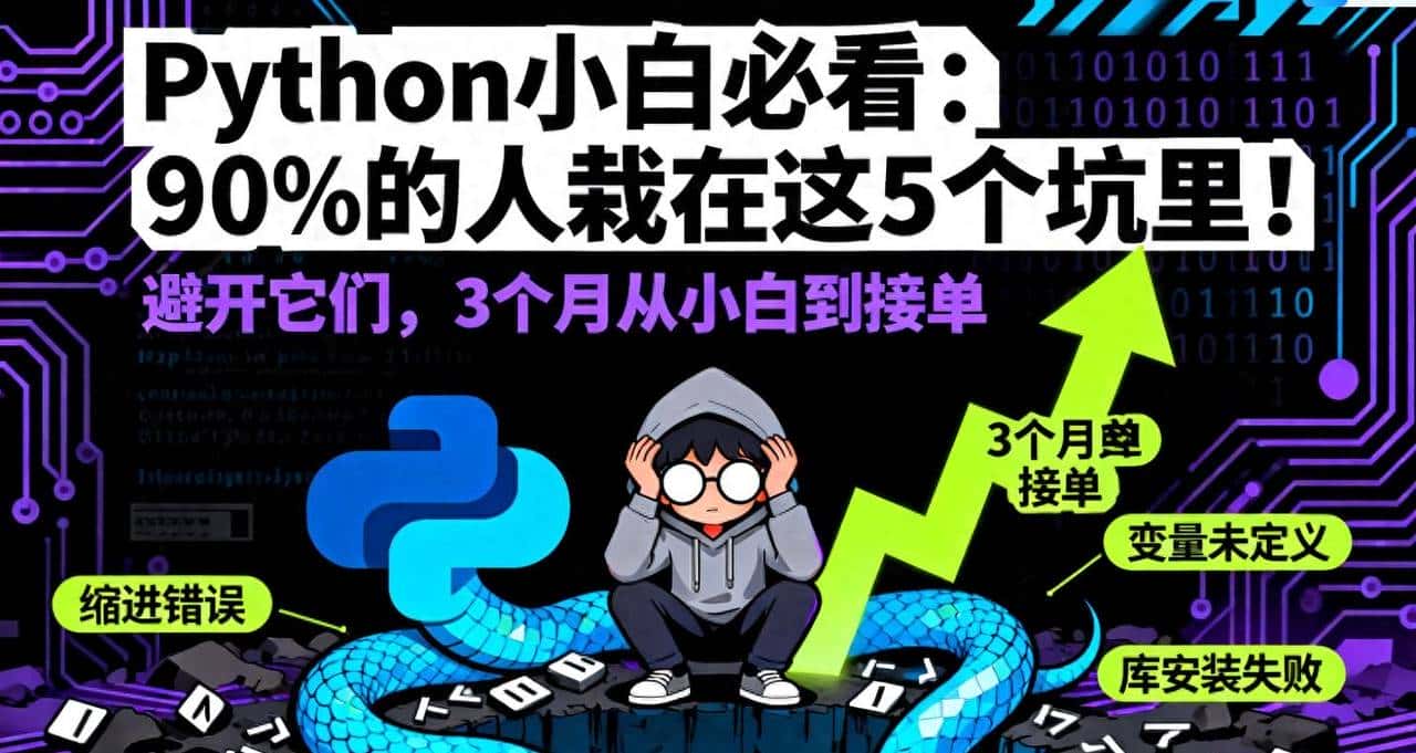 Python小白必看 90%的人栽在这5个坑里！避开 3个月从小白到接单 - 鹿快