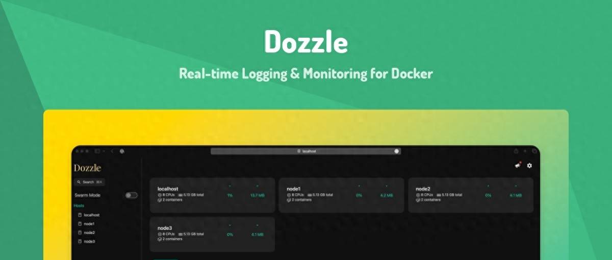 每日GitHub精选：Dozzle —— 容器日志的极简实时可视化利器 - 鹿快